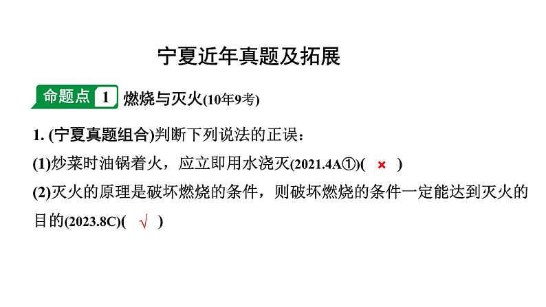 2024宁夏中考化学二轮重点专题突破 主题14 化学与能源和资源的利用（课件）第2页