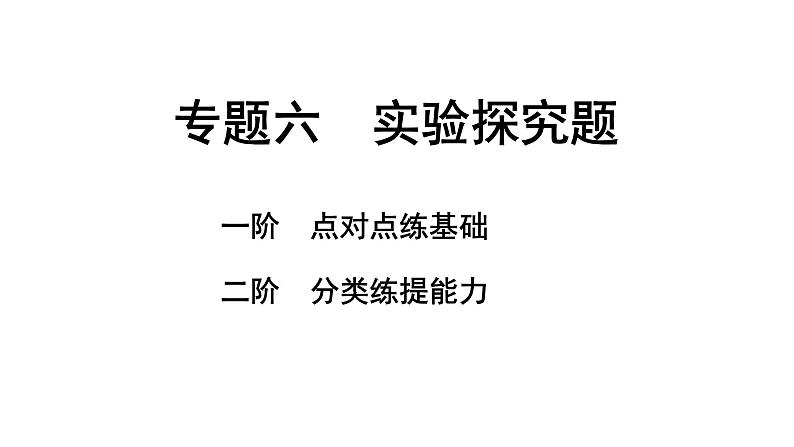 2024宁夏中考化学二轮重点专题突破 专题六 实验探究题（课件）第1页