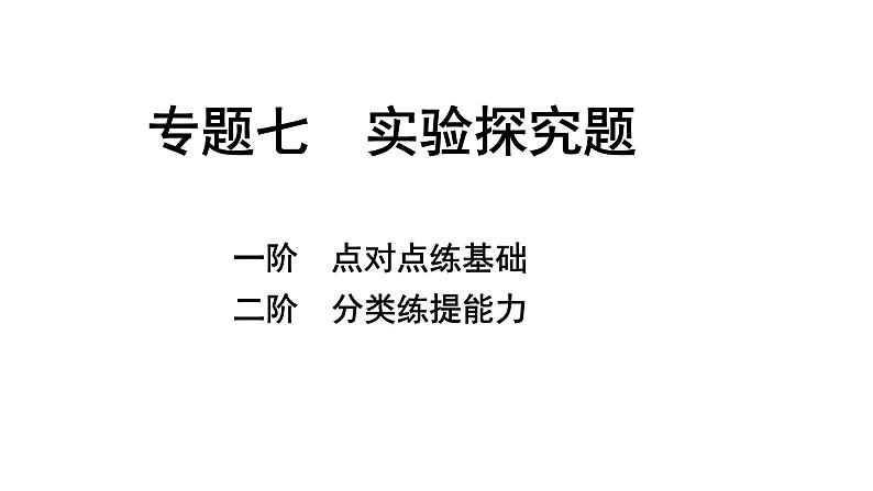 2024山东中考化学二轮重点专题突破 专题七 实验探究题（课件）第1页