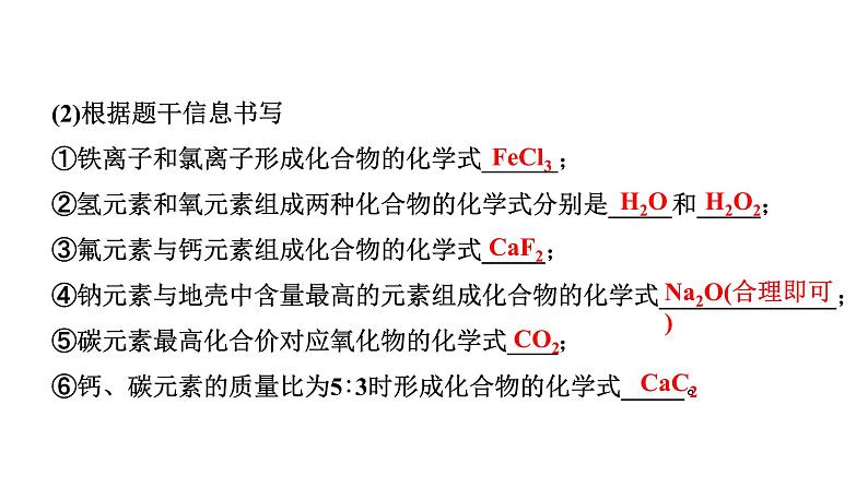 2024山东中考化学二轮专题复习 微专题 化学用语（课件）07