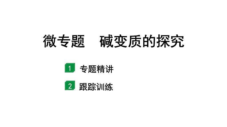 2024山东中考化学二轮专题复习 微专题 碱质变的探究（课件）01