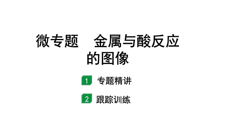 2024山东中考化学二轮专题复习 微专题 金属与酸反应的图像（课件）01