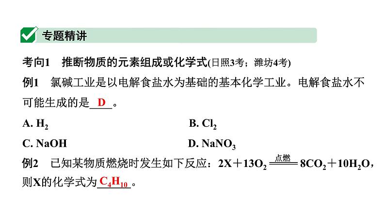 2024山东中考化学二轮专题复习 微专题 质量守恒定律的应用（课件）02