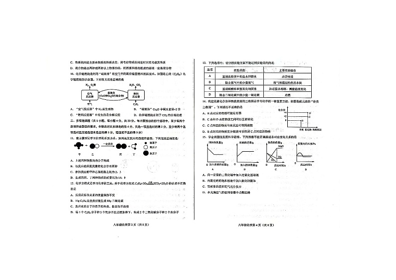 山东省济南市莱芜区2023-2024学年八年级下学期期末考试化学试题02