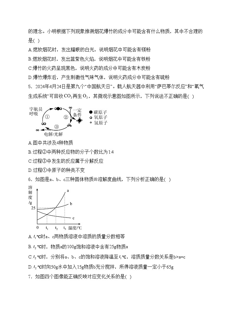 山东省菏泽市定陶区2023-2024学年九年级下学期期中化学试卷(含答案)第2页