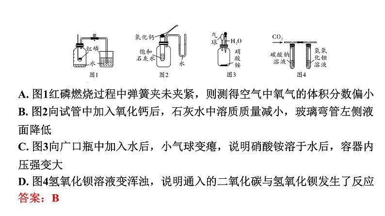 2024山东中考化学二轮专题复习 专题一 横向实验归类练（课件）第7页