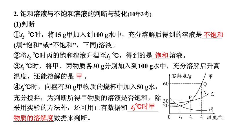 2024沈阳中考化学二轮专题突破 微专题 溶解度及溶解度曲线（课件）05