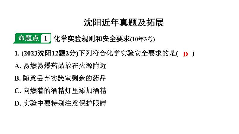 2024沈阳中考化学二轮专题突破 怎样学习和研究化学（课件）第2页