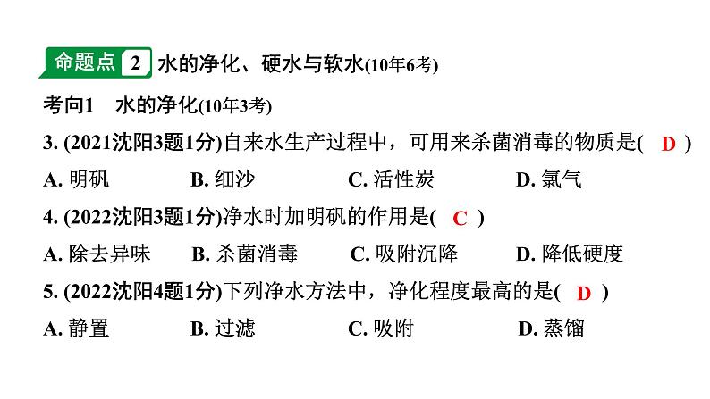 2024沈阳中考化学二轮专题突破 自然界中的水（课件）第8页