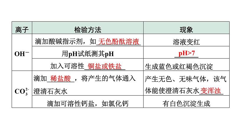 2024四川中考化学二轮复习 微专题11 物质的检验与鉴别（课件）第3页