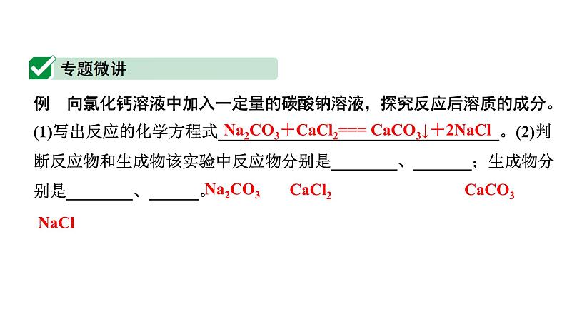 2024四川中考化学二轮复习 微专题14 反应后溶质成分的探究（课件）第2页
