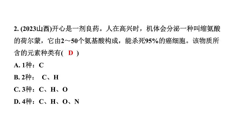 2024四川中考化学二轮复习 专题九 全国视野　推荐题型（课件）第3页