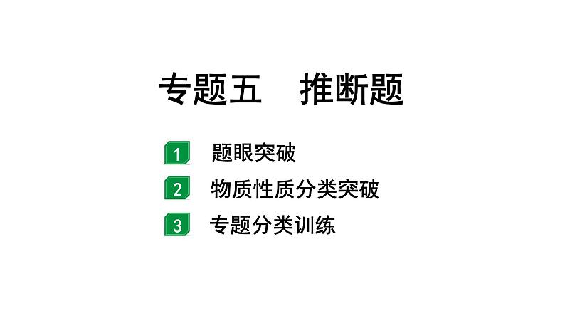 2024四川中考化学二轮复习 专题五 推断题（课件）01