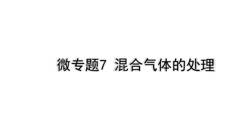 2024四川中考化学二轮复习微专题7 混合气体的处理 （课件）第1页