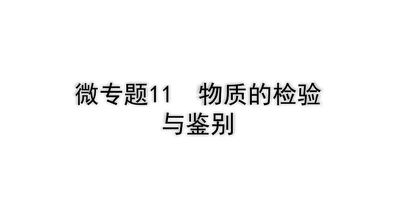 2024四川中考化学二轮复习微专题11 物质的检验与鉴别（课件）第1页