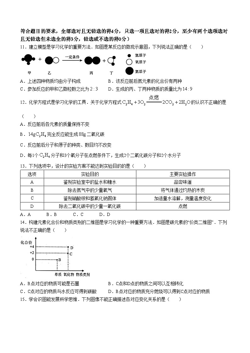 山东省济南市莱芜区2023-2024学年八年级下学期期末考试化学试题03
