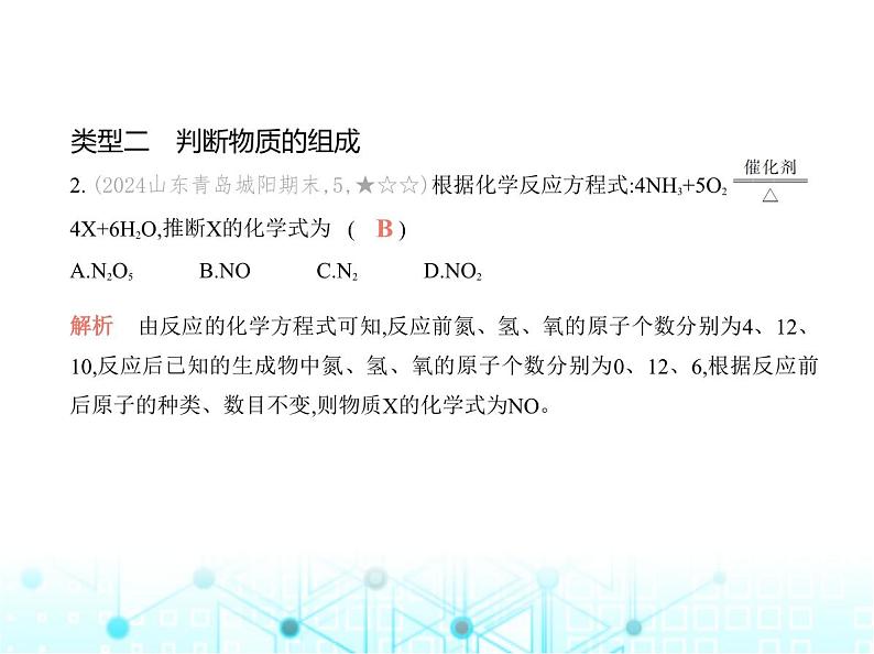 沪教版初中九年级化学上册专项素养巩固训练卷(三)质量守恒定律的应用课件第4页