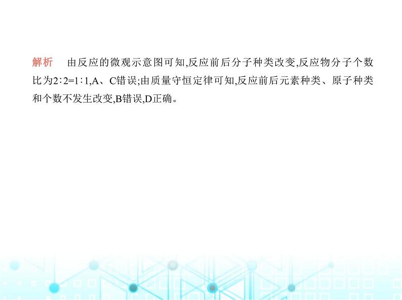 沪教版初中九年级化学上册专项素养巩固训练卷(四)微观反应示意图课件第5页