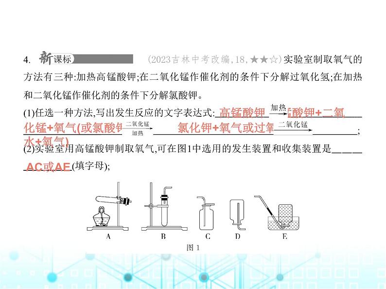 沪教版初中九年级化学上册专项素养巩固训练卷(五)常见气体的制备课件第6页