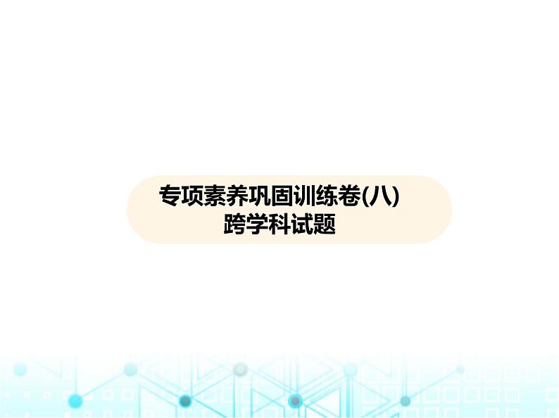 沪教版初中九年级化学上册专项素养巩固训练卷(八)跨学科试题课件第1页