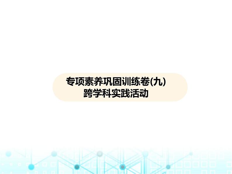 沪教版初中九年级化学上册专项素养巩固训练卷(九)跨学科实践活动课件第1页