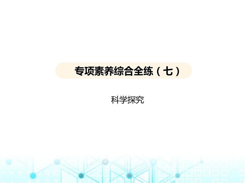沪教版初中九年级化学上册专项素养综合练(七)课件第1页
