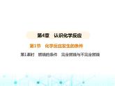 沪教版初中九年级化学上册第4章认识化学反应第1节第1课时燃烧的条件完全燃烧与不完全燃烧课件