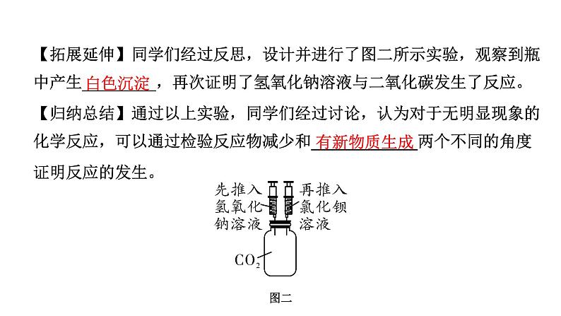 2024四川中考化学二轮复习微专题16 无明显现象反应的探究（课件）第7页