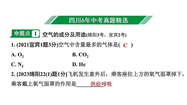 2024四川中考化学一轮复习 第二单元 我们周围的空气（课件）第2页