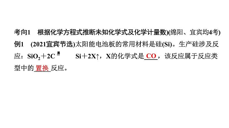 2024四川中考化学一轮复习 微专题1 质量守恒定律的应用之定性推断（课件）02