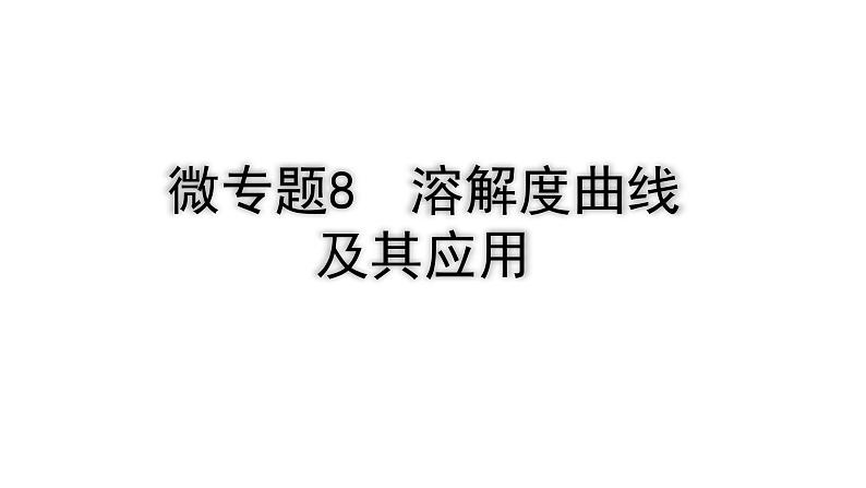 2024四川中考化学一轮复习 微专题8 溶解度曲线及其应用（课件）第1页