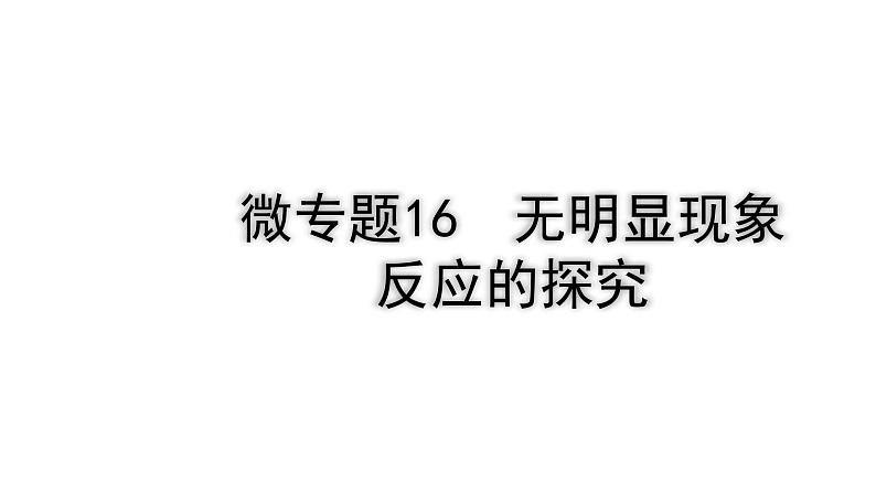 2024四川中考化学一轮复习 微专题16 无明显现象反应的探究（课件）第1页