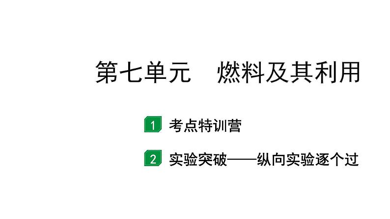 2024天津中考化学一轮知识点复习 第七单元燃料及其利用（课件）第1页