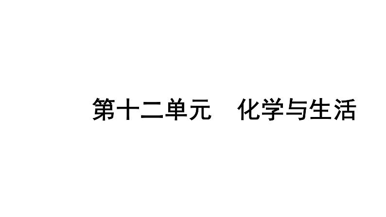 2024天津中考化学二轮复习 第十二单元 化学与生活（课件）第1页