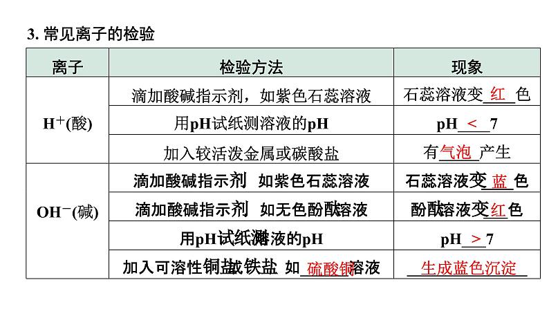 2024长沙中考化学二轮复习专题二Ⅰ. 检验、鉴别  （课件）第5页