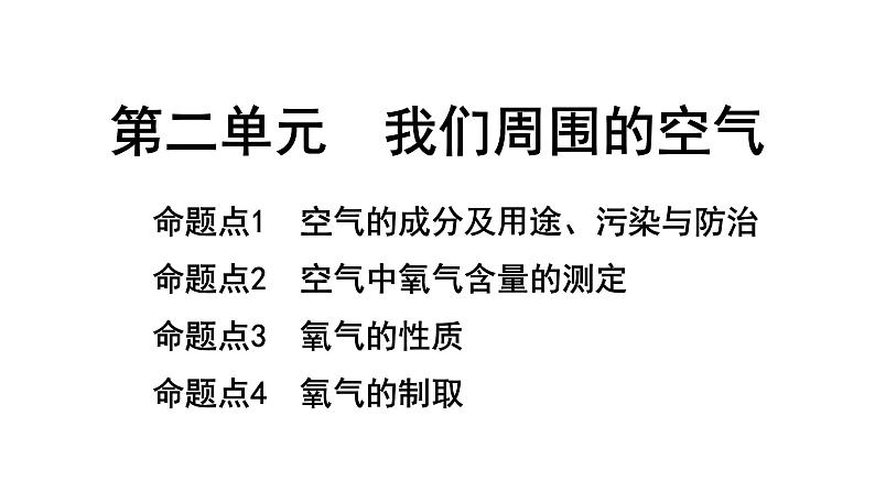 2024长沙中考化学一轮复习 第二单元 我们周围的空气（课件）01