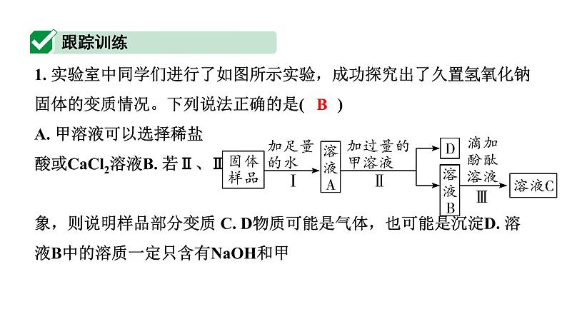 2024长沙中考化学一轮复习 微专题7 碱变质的探究（课件）08