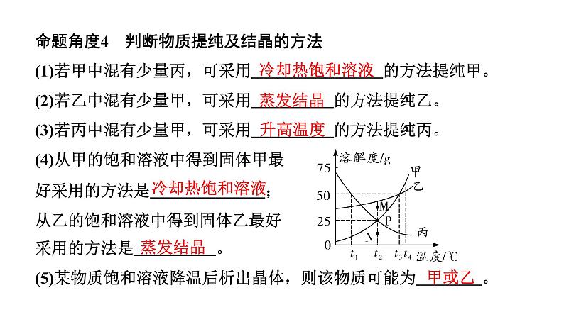 2024长沙中考化学一轮复习 微专题4 溶解度曲线及其应用（课件）07