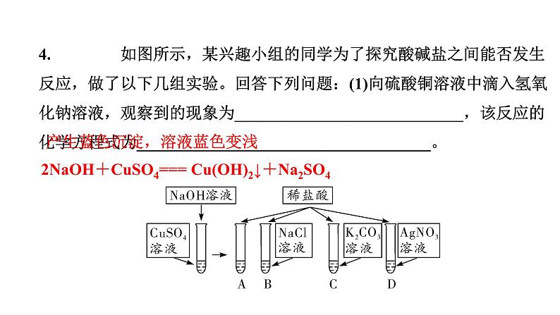 2024长沙中考化学一轮复习 微专题6 复分解反应及共存（课件）第7页