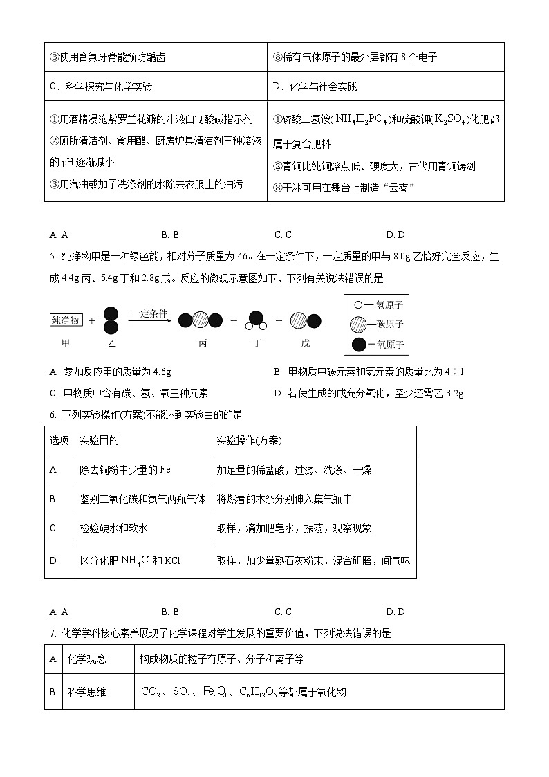 2023年湖北省随州市中考化学真题（解析版）第2页