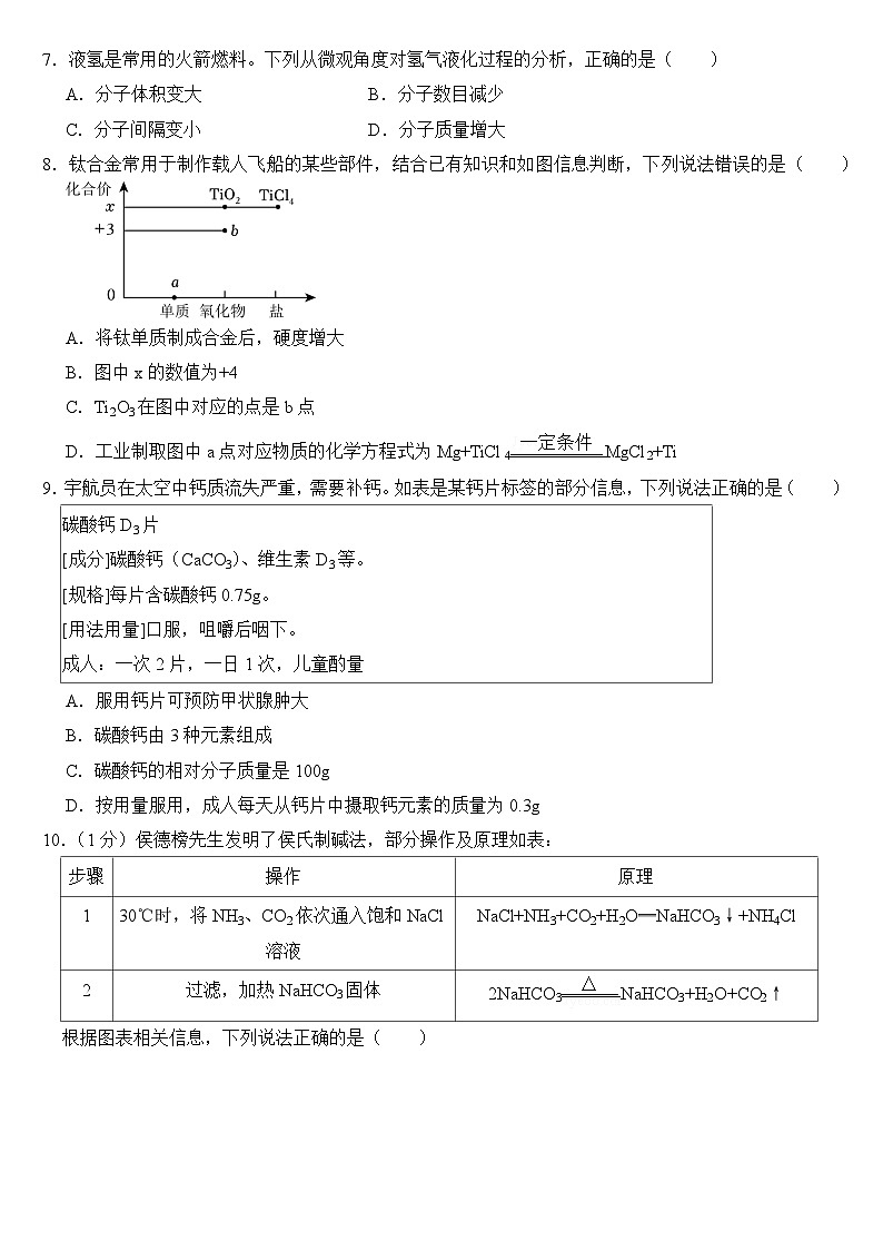 2024年吉林省长春市中考化学试卷附答案附参考答案第2页