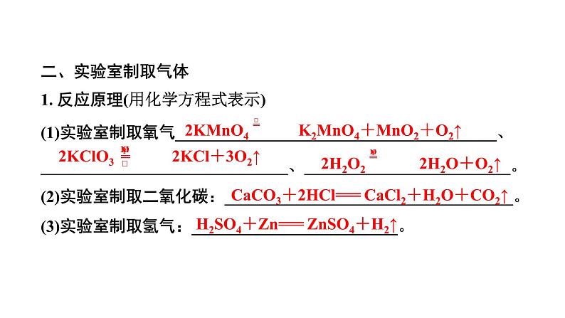 2024浙江中考化学二轮中考考点研究 微专题 常见气体的制取与净化 （课件）03