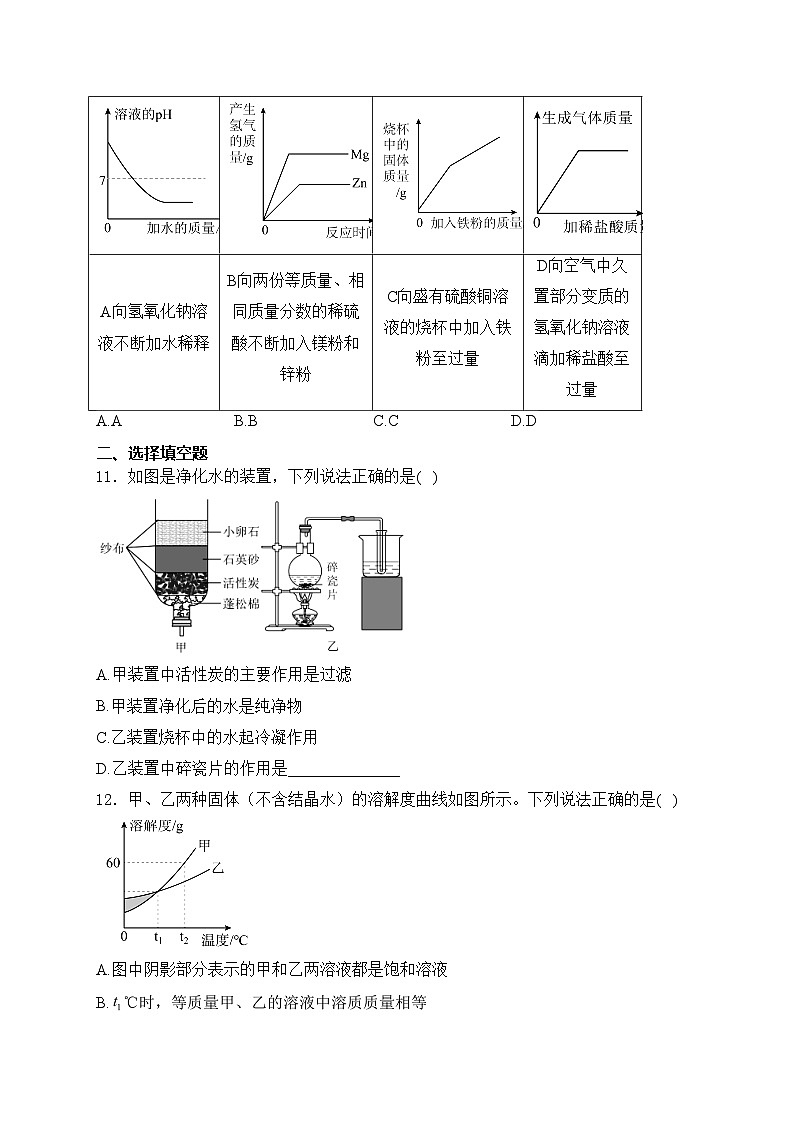 江西省赣州市寻乌县2024届九年级下学期中考一模化学试卷(含答案)03