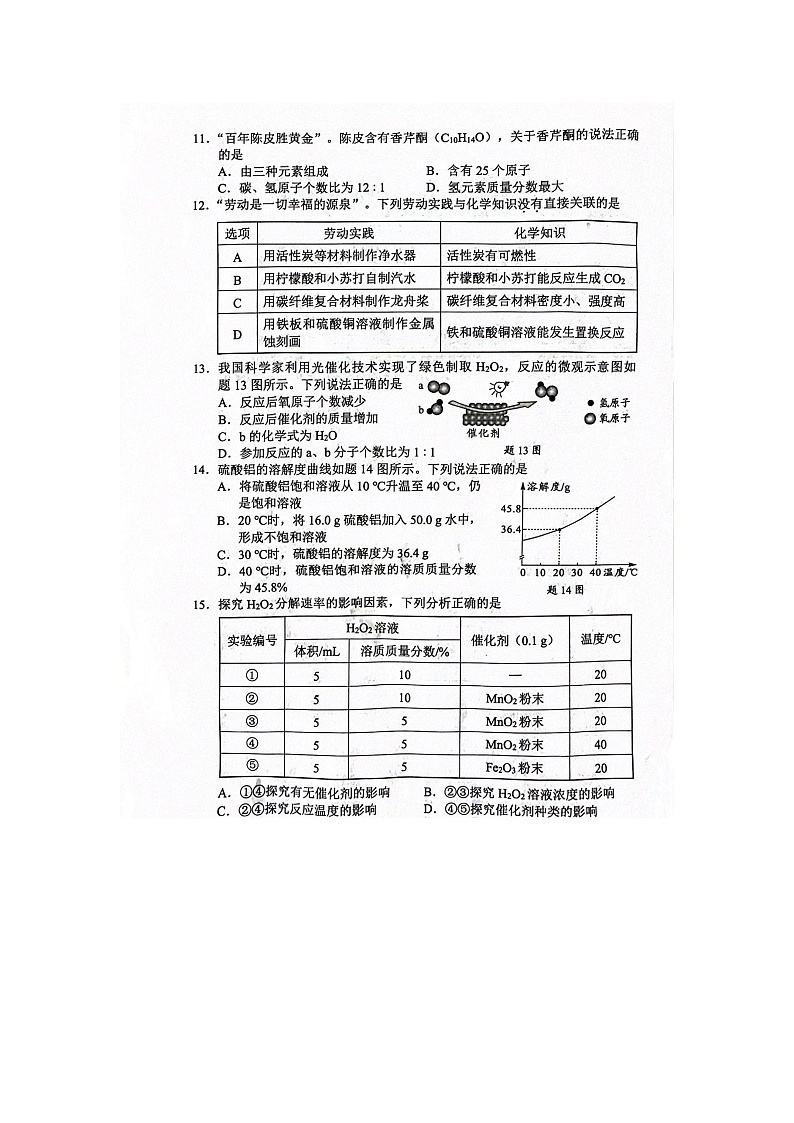 2024年广东省中考化学真题03