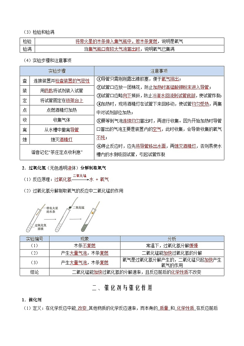 第08讲制取氧气（含答案）【暑假自学课】2024年新九年级化学暑假提升精品讲义（人教版2024）02