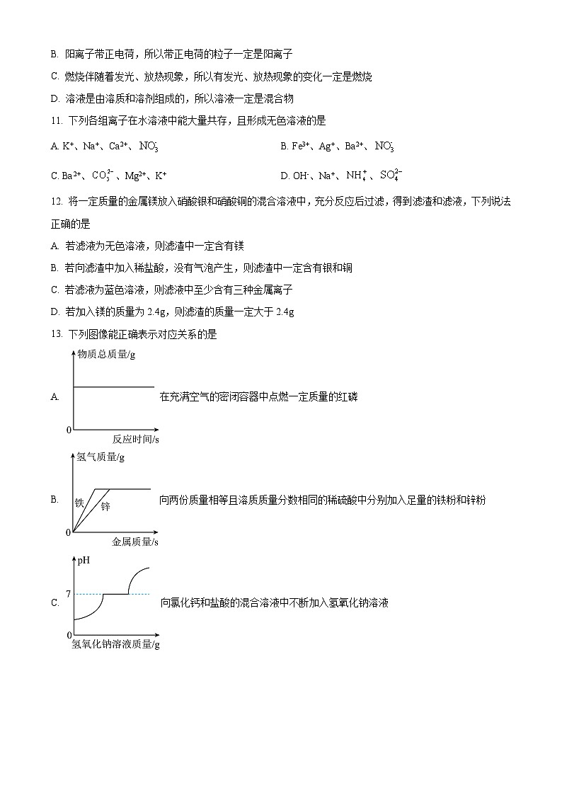 2023年黑龙江省齐齐哈尔市中考化学真题试卷（解析版）03