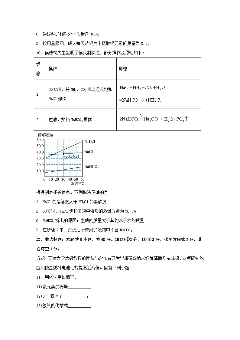 2024年吉林长春中考真题化学试题及答案03