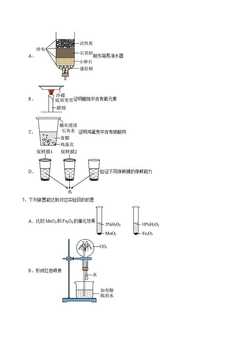 专项09 实验设计与评价25题-2024年中考化学常考点必杀300题（安徽专用）（原卷版）第2页