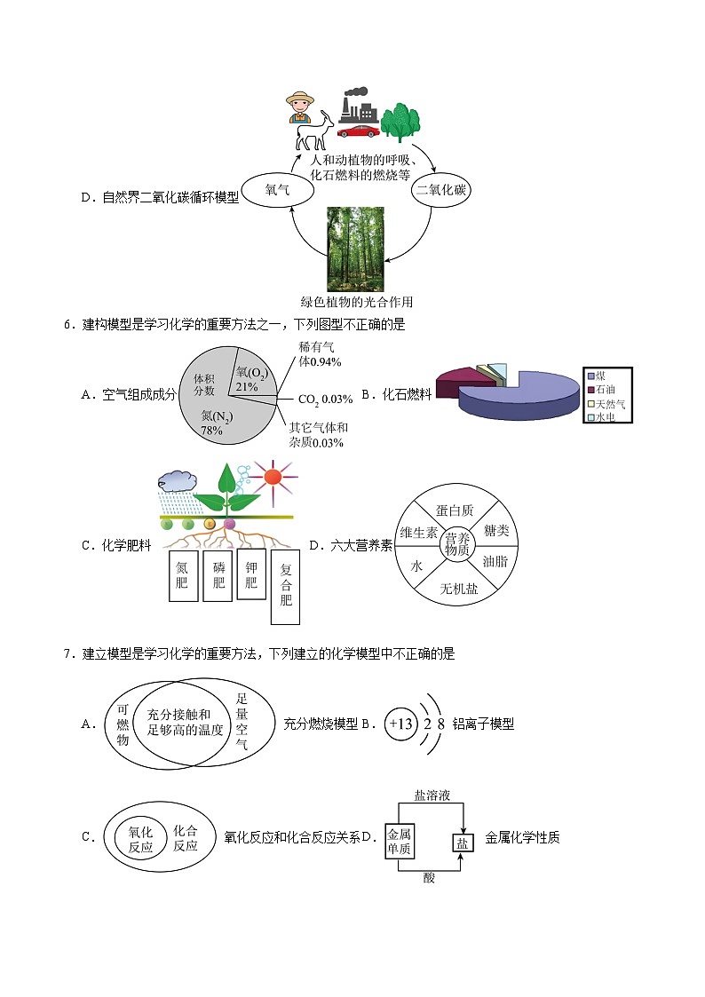 专项10  化学思想方法25题-2024年中考化学常考点必杀300题（安徽专用）（原卷版）第3页