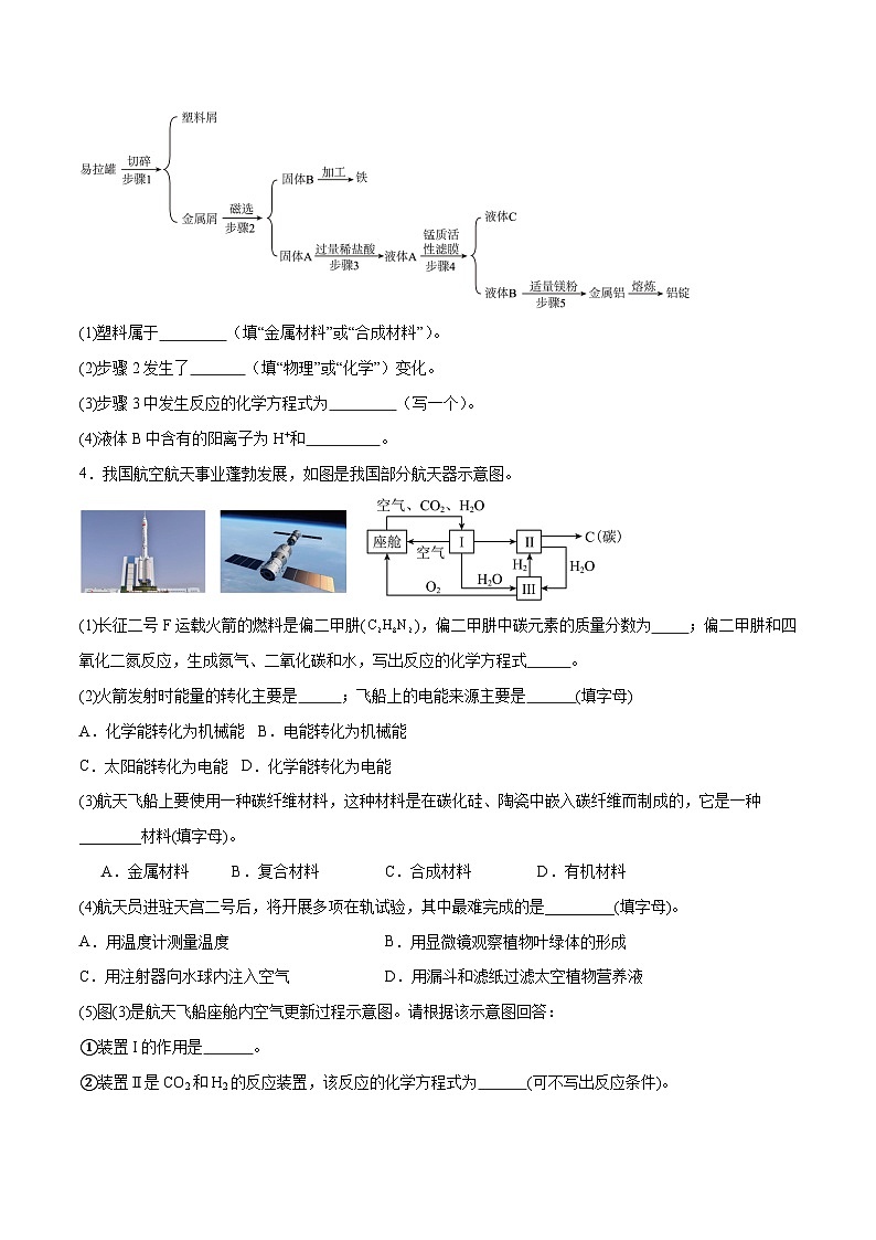 专项13  工业流程图25题-2024年中考化学常考点必杀300题（安徽专用）（原卷版）第2页